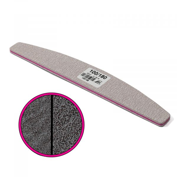 LEX Пилка сіра напівбанан 100/180 грит, 25шт