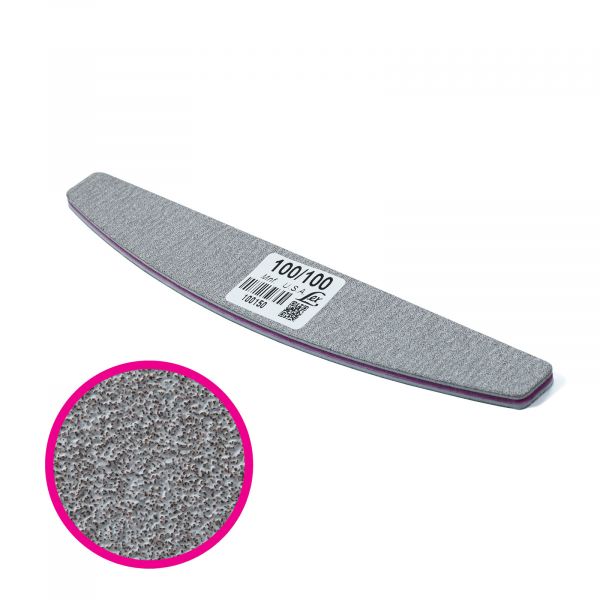 LEX Пилка сіра напівбанан 100/100 грит, 25шт