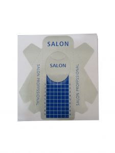 Форми для нарощування нігтів сіро-сині з перфорацією 40 шт.