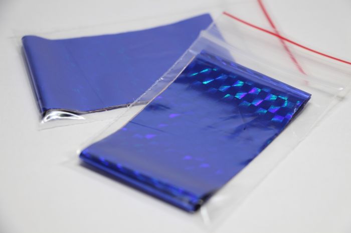 Фольга для лиття - 4х50см, синя, галограмні ромби