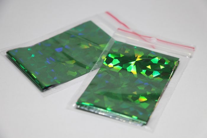 Фольга для литий - 4х50см, зелена галограма