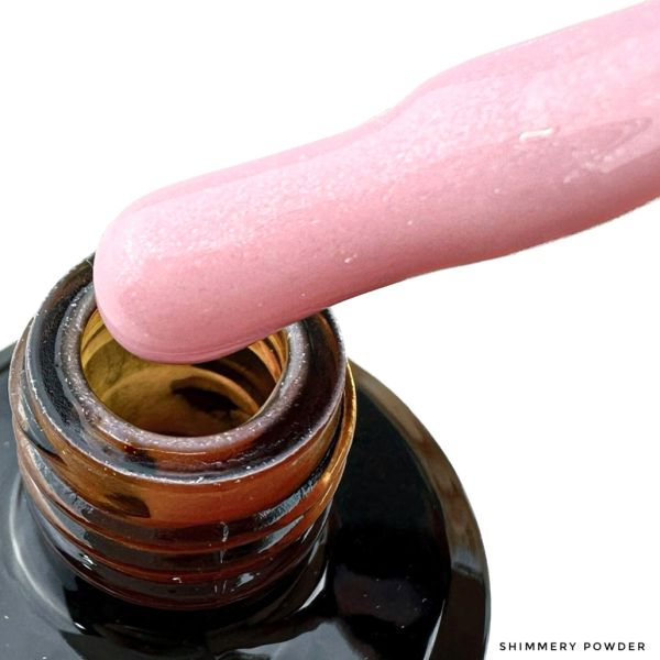 LEX NEW STYLE Rubber Base Shimmery Powder - база під гель-лак, 15ml