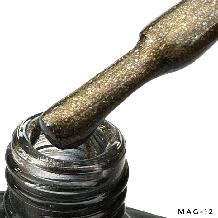 LED Gelelac NEXT MAGIC-12 - гель-лак подвійний пігментації котяче око, 10,5ml