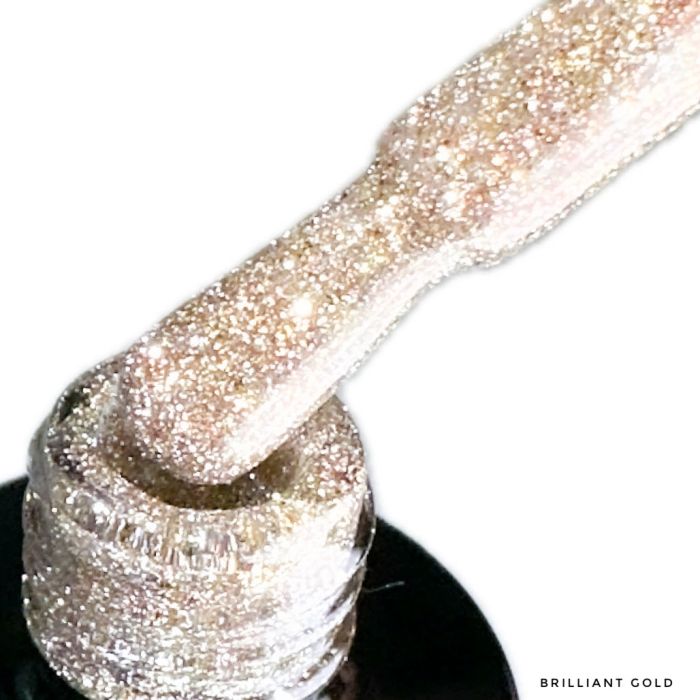 LEX NEW STYLE Brilliant Gold - світловідбиваючий гель-лак, 8ml